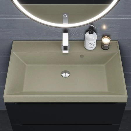 Раковина кварцевая Uperwood Classic Quartz 70 см, бежевая матовая, десерт
