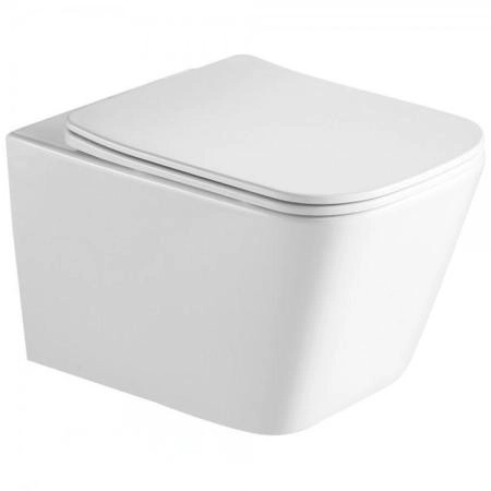 Унитаз подвесной SantiLine SL-5007 безободковый  сиденье микролифт