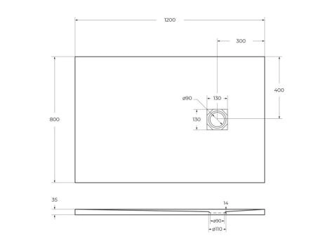 Душевой поддон BelBagno 170x70 искусственный камень белый прямоугольный TRAY-MR-UNO-AH-170/70-35-W-CR