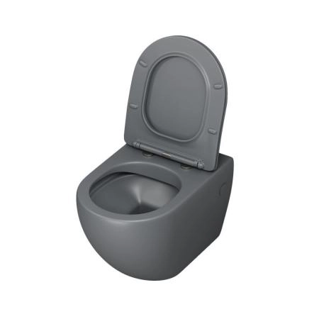Унитаз Grossman GR-4411GMS Color (550*365*395) СЕРЫЙ МАТОВЫЙ подвесной Безободковый
