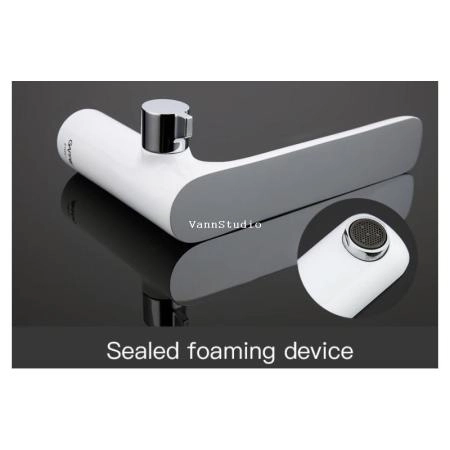 Смеситель Gappo G1148 на борт ванны на 3 отверстия, хром белый