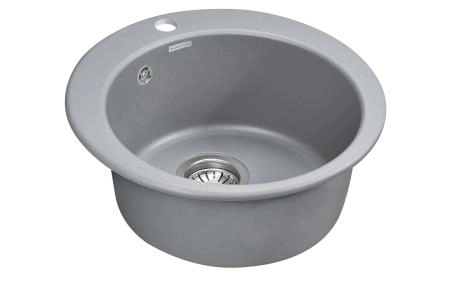 Кухонная мойка Paulmark GELEGEN PM404800-GRM серый металлик кварцевая