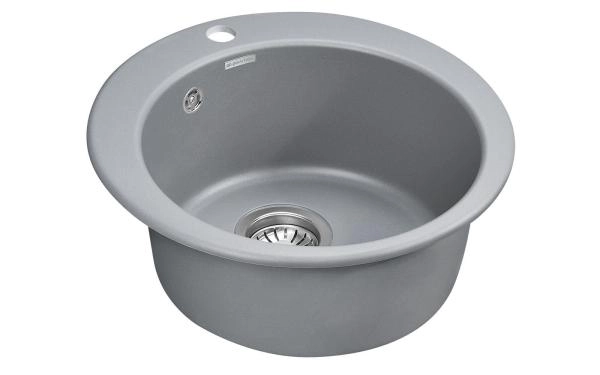 Кухонная мойка Paulmark GELEGEN PM404800-GRM серый металлик кварцевая