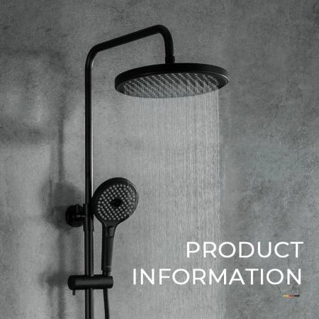 Душевая система Gappo G2403-6 чёрный/хром