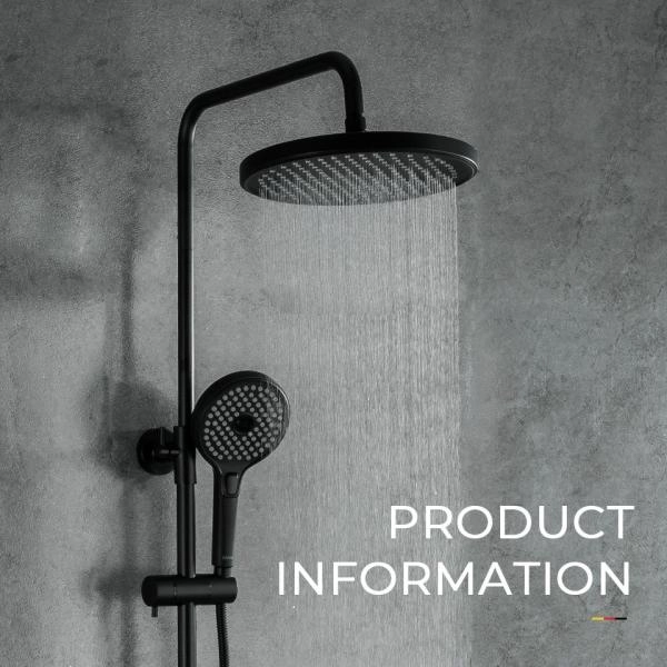 Душевая система Gappo G2403-6 чёрный/хром