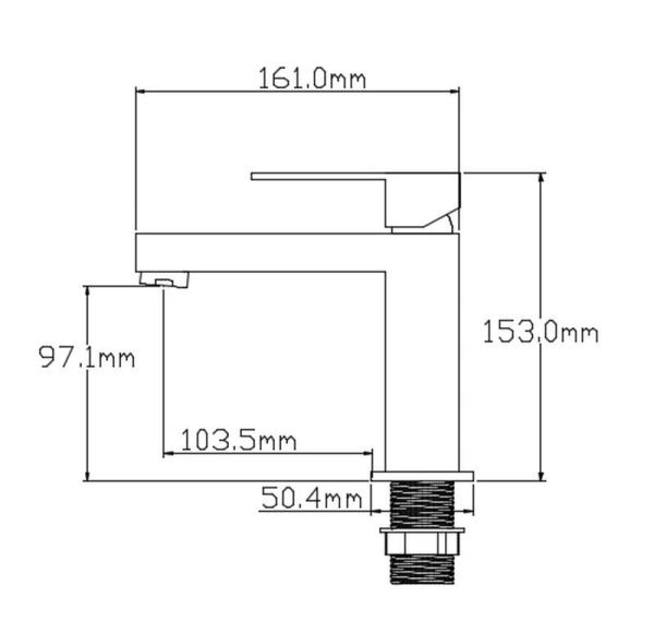 Смеситель NT BAGNO NT9001BG ADIGO BG для раковины черный матовый