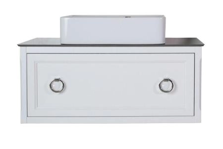 Тумба под раковину ASB-Woodline Рома 100 С под столешницу подвесная (Белый )
