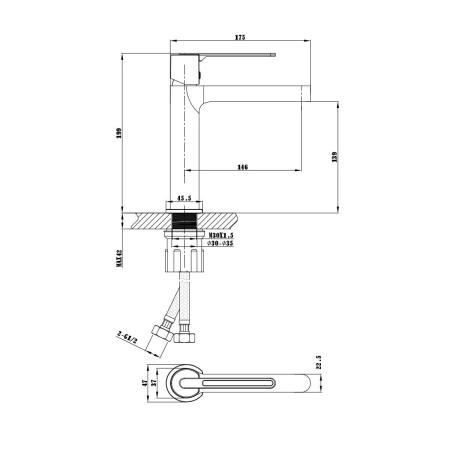 Смеситель Vincea Rondo VBF-1R1BG для раковины однорычажный, брашированное золото