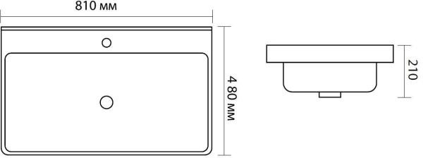 Раковина мебельная Aquanet Ирис 80