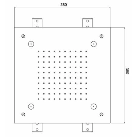 Almar Square Temptation Верхний душ, потолочный, 38х38см, 2 режима, цвет: Mirror Stainless Steel