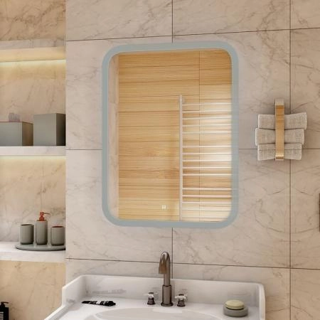 Зеркало Континент Glamour standart 700x800 ЗЛП336 LED подсветка 6000К; бесконтактный сенсор, димир