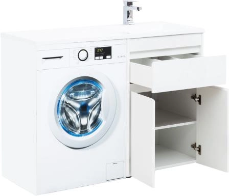 Тумба под раковину Aquanet Токио 58 белый (напольная, 1 ящик, 2 дверцы)