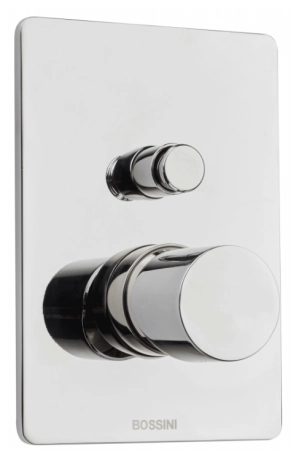 Bossini смеситель для душа с переключателем на 2 выхода, встраиваемый, внешняя часть, цвет хром