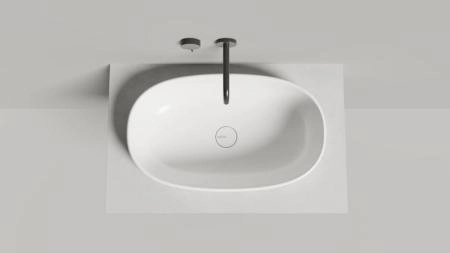 Раковина Salini GRECA S-Stone матовая 65x39 1803201M полувстраиваемая