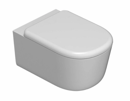Globo Lalita унитаз 540x360 h430Н мм, подвесной безободковый в комплекте с крепежами, цвет белый матовый
