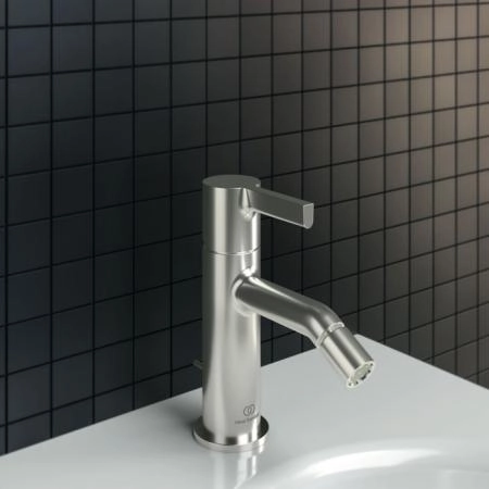 Ideal Standard Joy Смеситель для биде, на 1 отв., с донным клапаном, цвет: PVD Silver Storm (Серебряный Шторм)