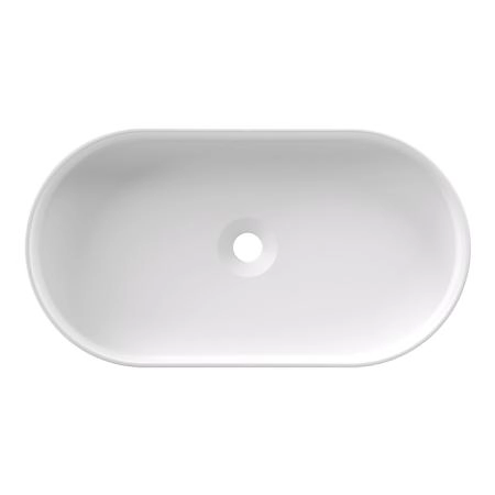 Alice Hide Stadium Раковина 65x35х12см., накладная, без отв., цвет: белый матовый