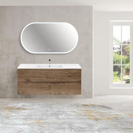 Тумба под раковину Vincea Mia 1200 подвесная, 2 выкатных ящика soft close, V.Oak