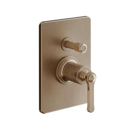 Gessi Venti20 Смеситель для душа, встраиваемый, с переключателем на 2 положения, внешняя часть, цвет: Copper Brushed PVD