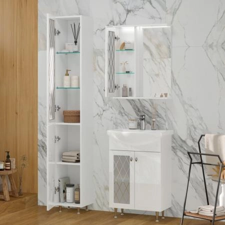 Тумба для ванной Volna Milena 55.2D напольная (Балтика) раковина отдельно