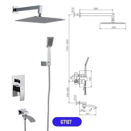 Душевая система Gappo G7107 хром