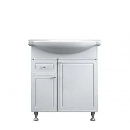 Тумба с раковиной напольная RedBlu by Damixa Palace One M41-FSX0753WG-WCC075 белый глянцевый