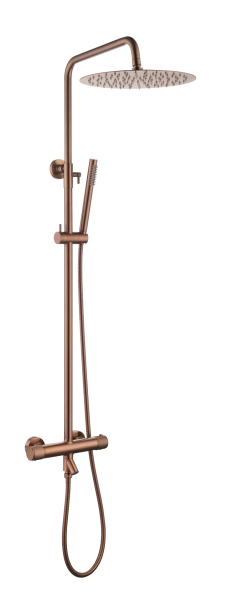 Стойка для душа Boheme c термостатом UNO Copper Brushed 468-T-CB