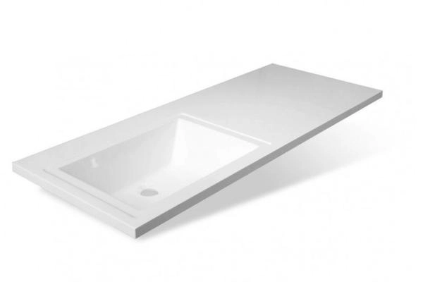 Тумба напольная Style Line Даллас 140, 2 ящика, Люкс белая, PLUS