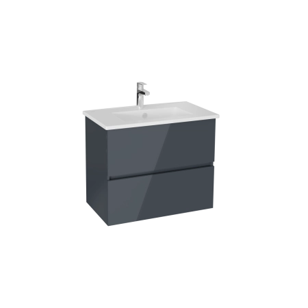 Тумба с раковиной  VitrA Mia Plus Square  69741 80 см антрацит глянец МДФ