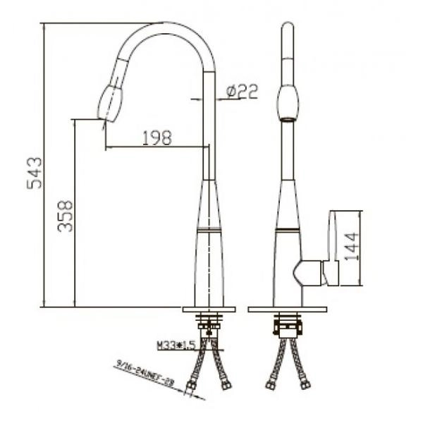 Смеситель для кухни KAISER King (2070837) хром