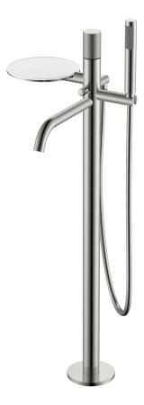 Смеситель STICK Boheme напольный Nickel Brush c ручкой TOUCH 129-NB.2