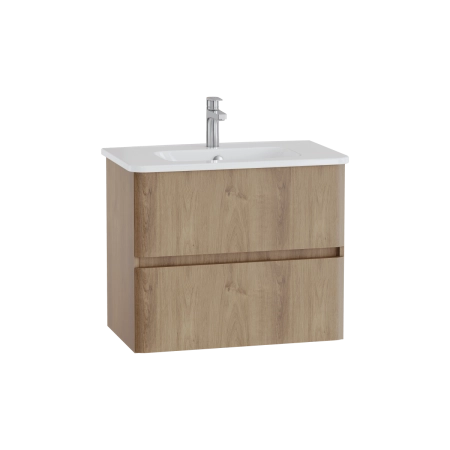Тумба с раковиной  VitrA Mia Plus Round  69825 80 см золотой дуб ДСП