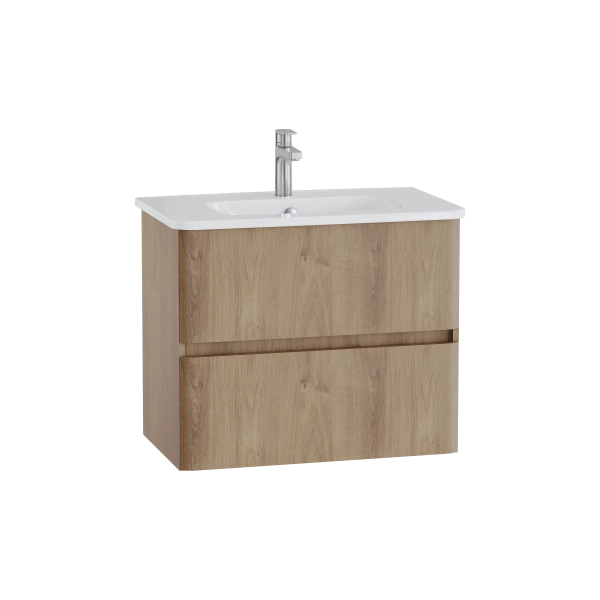 Тумба с раковиной  VitrA Mia Plus Round  69825 80 см золотой дуб ДСП