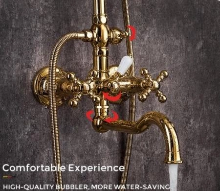 Душевая система Gappo G2489-6 для ванны, золото