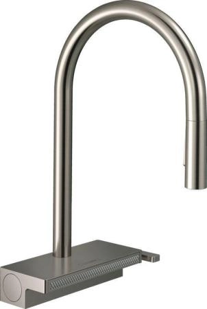 Hansgrohe 73831800 Aquno Select M81 Смеситель для кухни 165 мм, 3 реж., выдвижной излив, sBox сталь