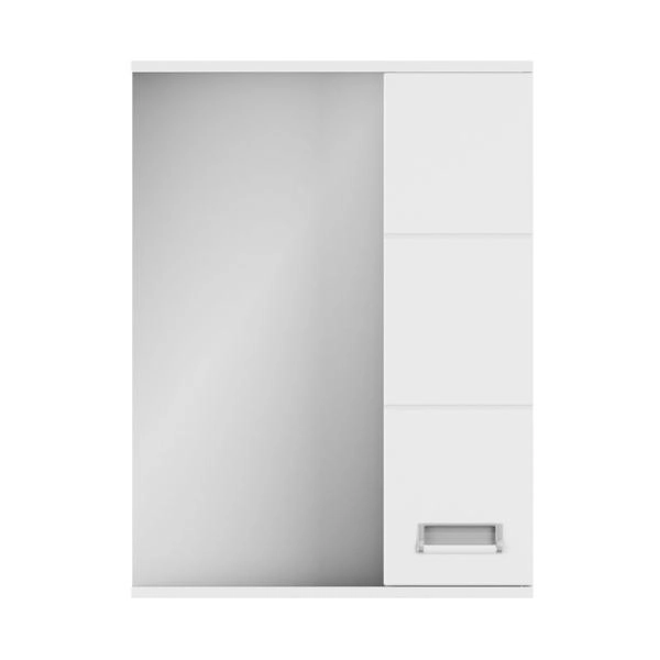 Зеркало-шкаф UNCORIA Рейн 55 см белое (без эл)