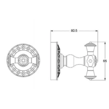 Крючок двойной ZORG (AZR 02 BR) бронза