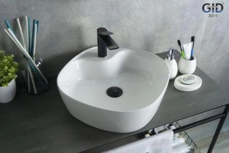Раковина Gid N9442 44x44 на столешницу белая