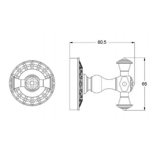 Крючок двойной ZORG (AZR 02 BR) бронза