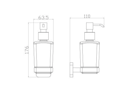 Дозатор мыла WONZON & WOGHAND STILL, Хром (WW-6633)