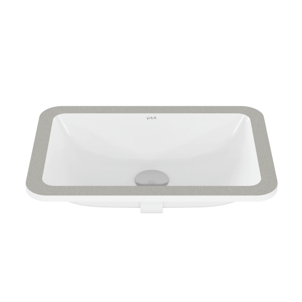 Раковина VitrA S20 7475B003-0618 55 x 37 см прямоугольная белая антибактериальное покрытие Hygiene встраиваемая