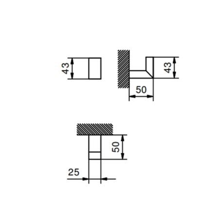 Fantini Linea Крючок , подвесной цвет: черный матовый