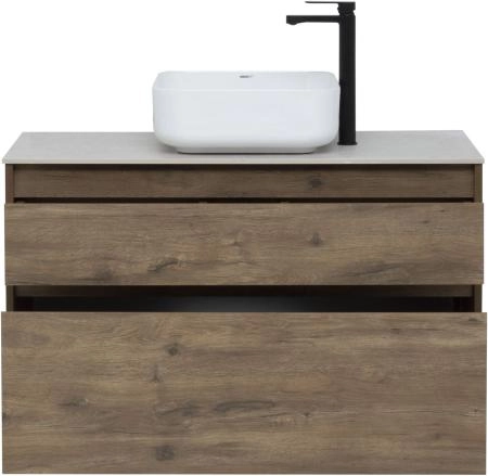 Тумба под раковину Aquanet Nova Lite 100 дуб рустикальный (2 ящика)