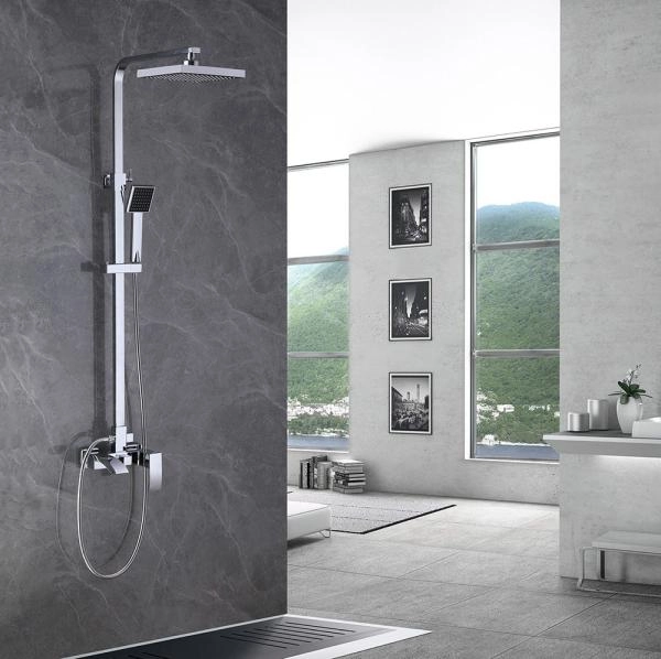 Душевая система ABBER Wasserfall AF8616 с изливом, хром