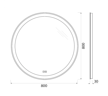 Зеркало Belbagno SPC-RNG-700-LED-TCH Led подсветка, сенсор 700x30