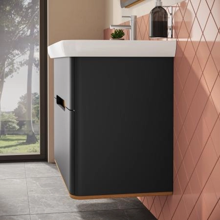 Тумба с раковиной  VitrA Sento  60838 100 см матовая антрацит МДФ