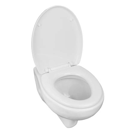 Унитаз подвесной Azario STELLA 370х400х550 безободковый, с быстросъемным сидением микролифт, белый (AZ-VT005+AZ-VT005sc)