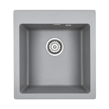 Кухонная мойка Paulmark ZEMAR PM104651-GRM серый металлик 450х510 мм кварцевая