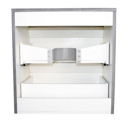 Тумба Style Line Elfante Атлантика 60 подвесная, Люкс бетон темный, (2 ящ.), со столешницей МДФ, PLUS