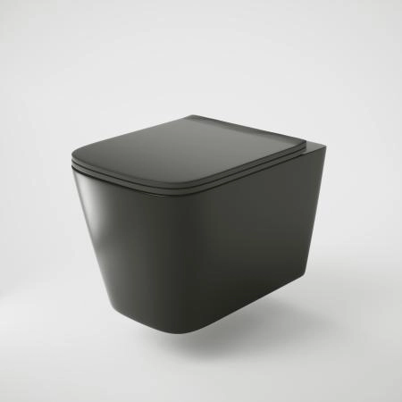 Унитаз Grossman GR-4441BMS (520*360*370) подвесной безободковый с тонкой крышкой, черный матовый
